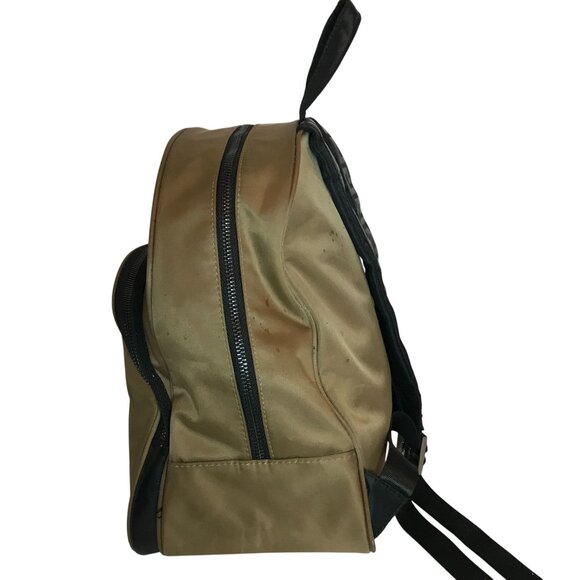 Versace Parfums Backpack Bronze Nylon Medusa Logo Top Handles 13" - Picture 8 of 14